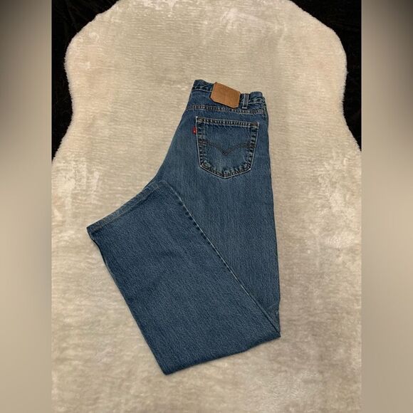VTG Levi’s Mens 505 Straight Fit Denim Jeans Size 36x33‎ USA Made Pants - Picture 1 of 9